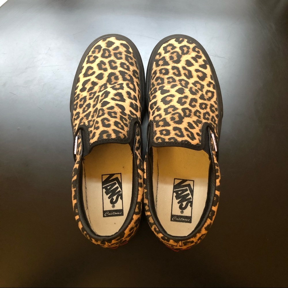 Vans Leopard-Print Black Platforms